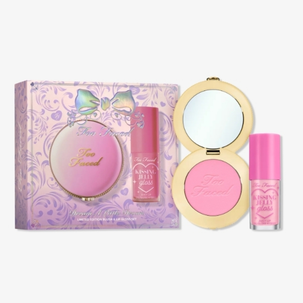 Too Faced Gloss and Blush Set - Pink and Purple - Picture 1 of 6